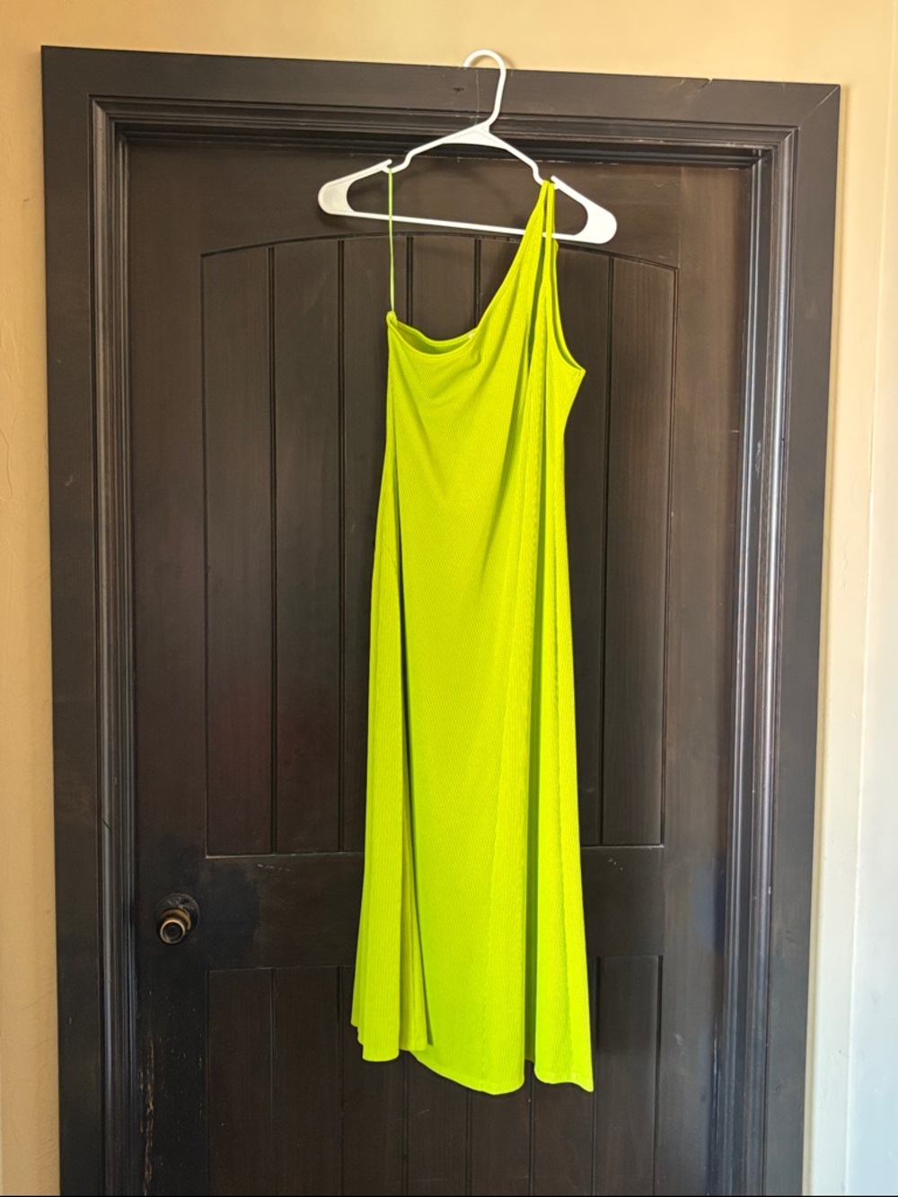 Topshop Neon One-Shoulder Dress